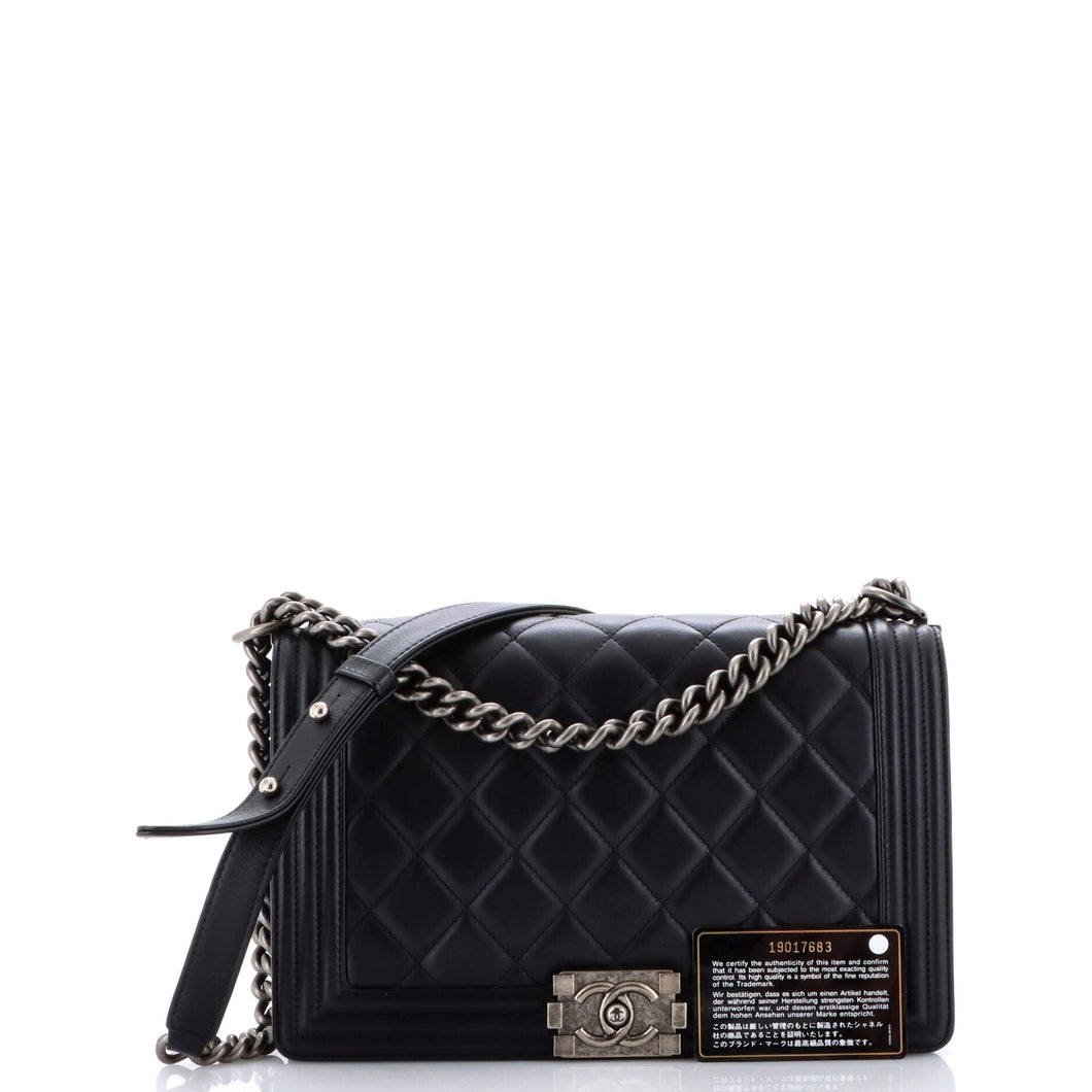 Boy Flap Bag Quilted Lambskin Old Medium