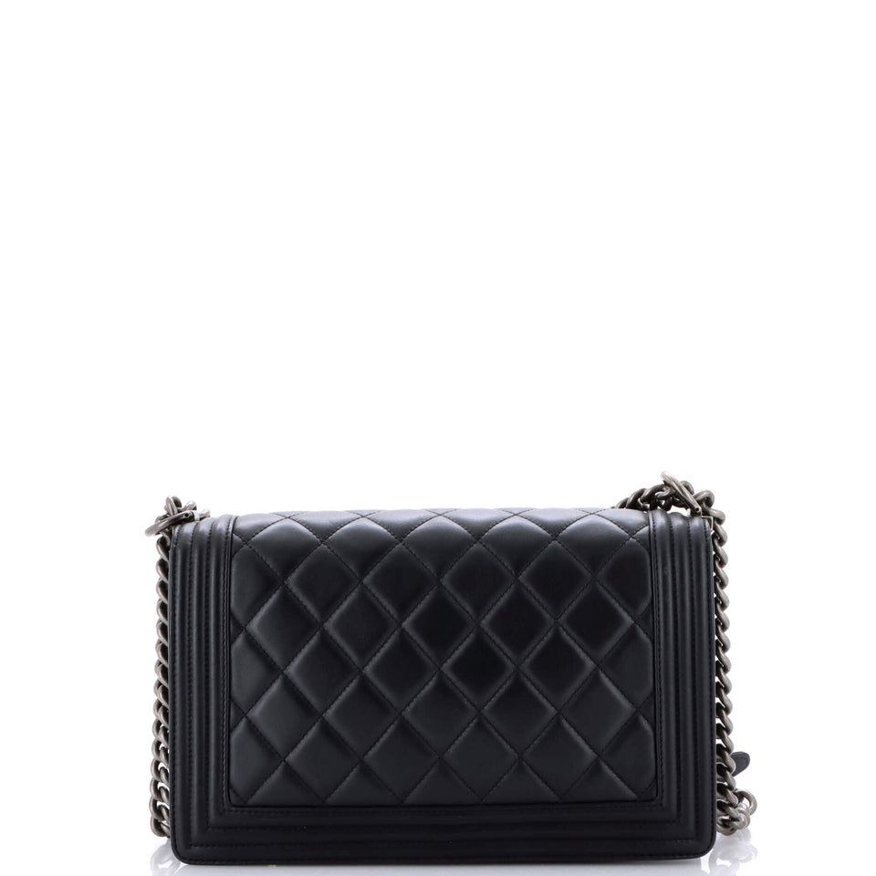 Boy Flap Bag Quilted Lambskin Old Medium