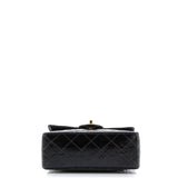 Vintage Square Classic Single Flap Bag Quilted Patent Mini