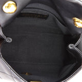 Oval Logo Chain Handle Flap Bag Quilted Lambskin Mini