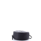 Round Clutch with Chain Camellia Goatskin Mini