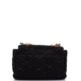 19 Flap Bag Quilted Tweed and Ribbon Large