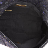 19 Flap Bag Quilted Tweed and Ribbon Large