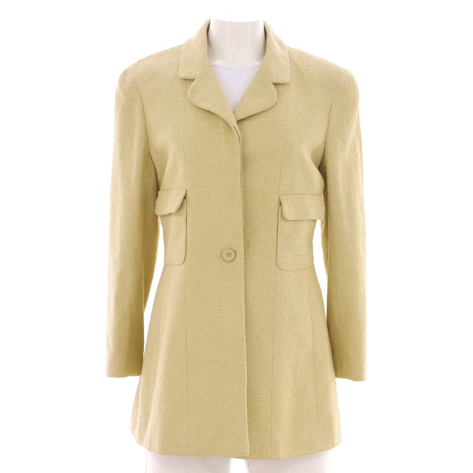 Women's Vintage Two Pocket Long Jacket Tweed