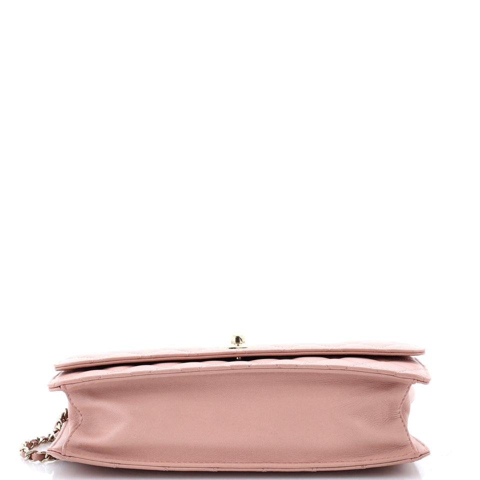Fantasy Pearls Flap Bag Quilted Lambskin Large