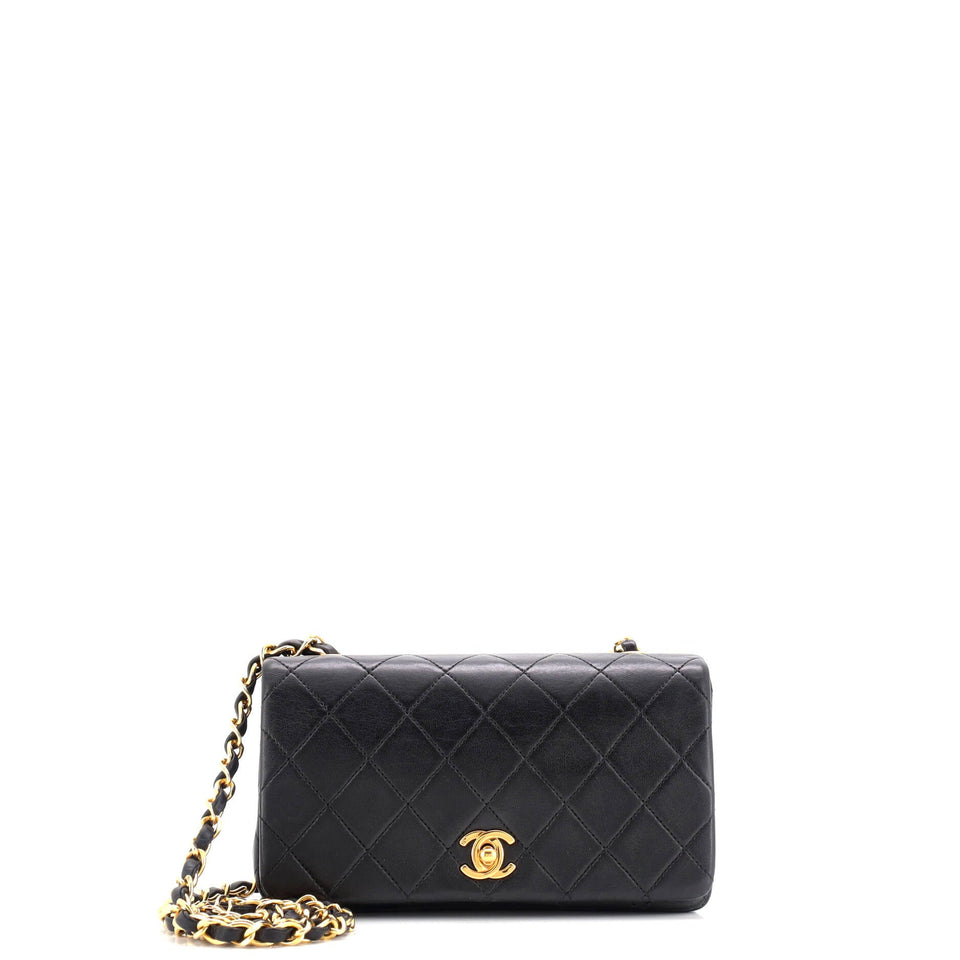 Vintage Full Flap Bag Quilted Lambskin Mini