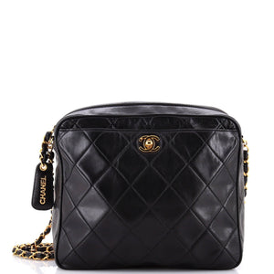 Vintage CC Pocket Camera Shoulder Bag Quilted Lambskin Medium
