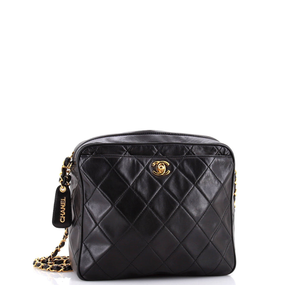 Vintage CC Pocket Camera Shoulder Bag Quilted Lambskin Medium