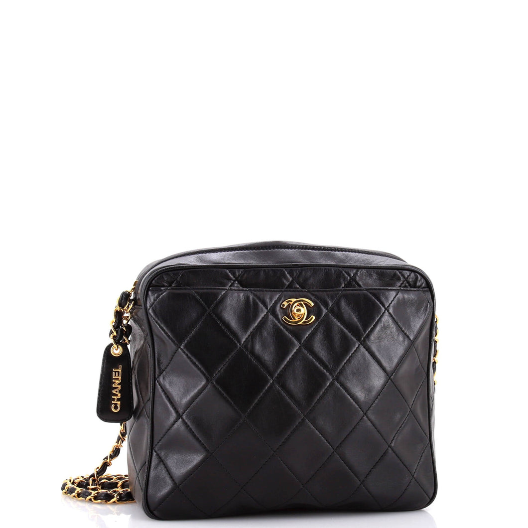 Vintage CC Pocket Camera Shoulder Bag Quilted Lambskin Medium