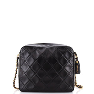 Vintage CC Pocket Camera Shoulder Bag Quilted Lambskin Medium