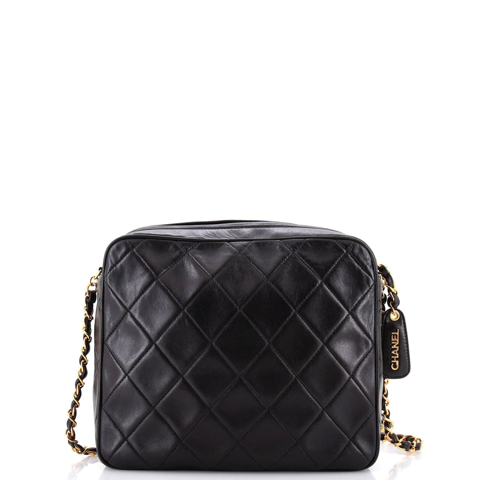 Vintage CC Pocket Camera Shoulder Bag Quilted Lambskin Medium