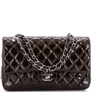 Classic Double Flap Bag Quilted Patent Medium