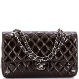 Classic Double Flap Bag Quilted Patent Medium