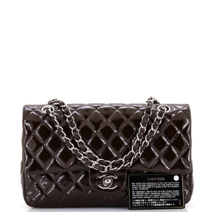 Classic Double Flap Bag Quilted Patent Medium