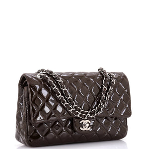 Classic Double Flap Bag Quilted Patent Medium