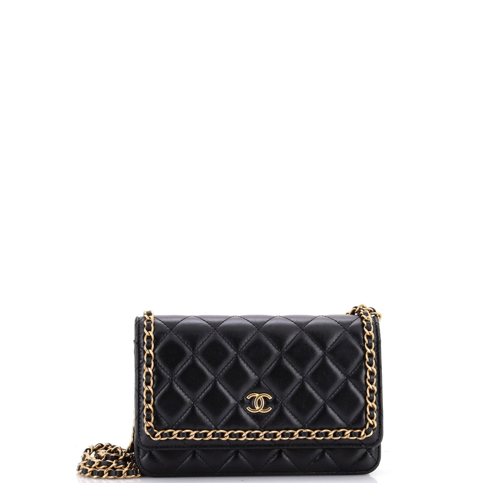 Chain Around Wallet on Chain Quilted Lambskin