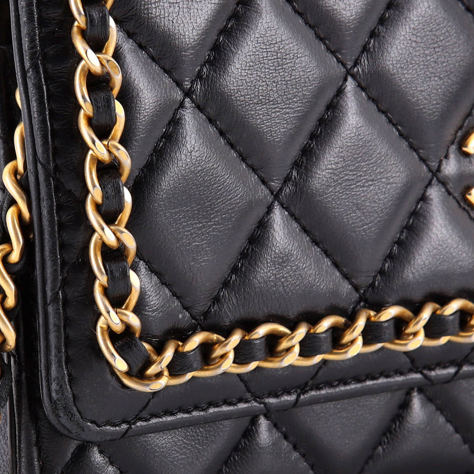 Chain Around Wallet on Chain Quilted Lambskin