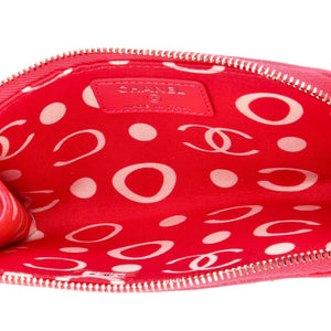 CC Cut Out Coco Chanel Zip Around Card Holder Quilted Caviar