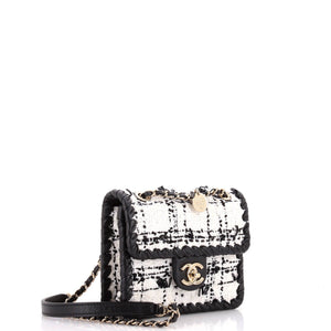 My Own Frame Flap Bag Quilted Tweed with Braided Calfskin Mini