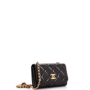 Flap Bag Charms Strap Wallet on Chain Quilted Patent