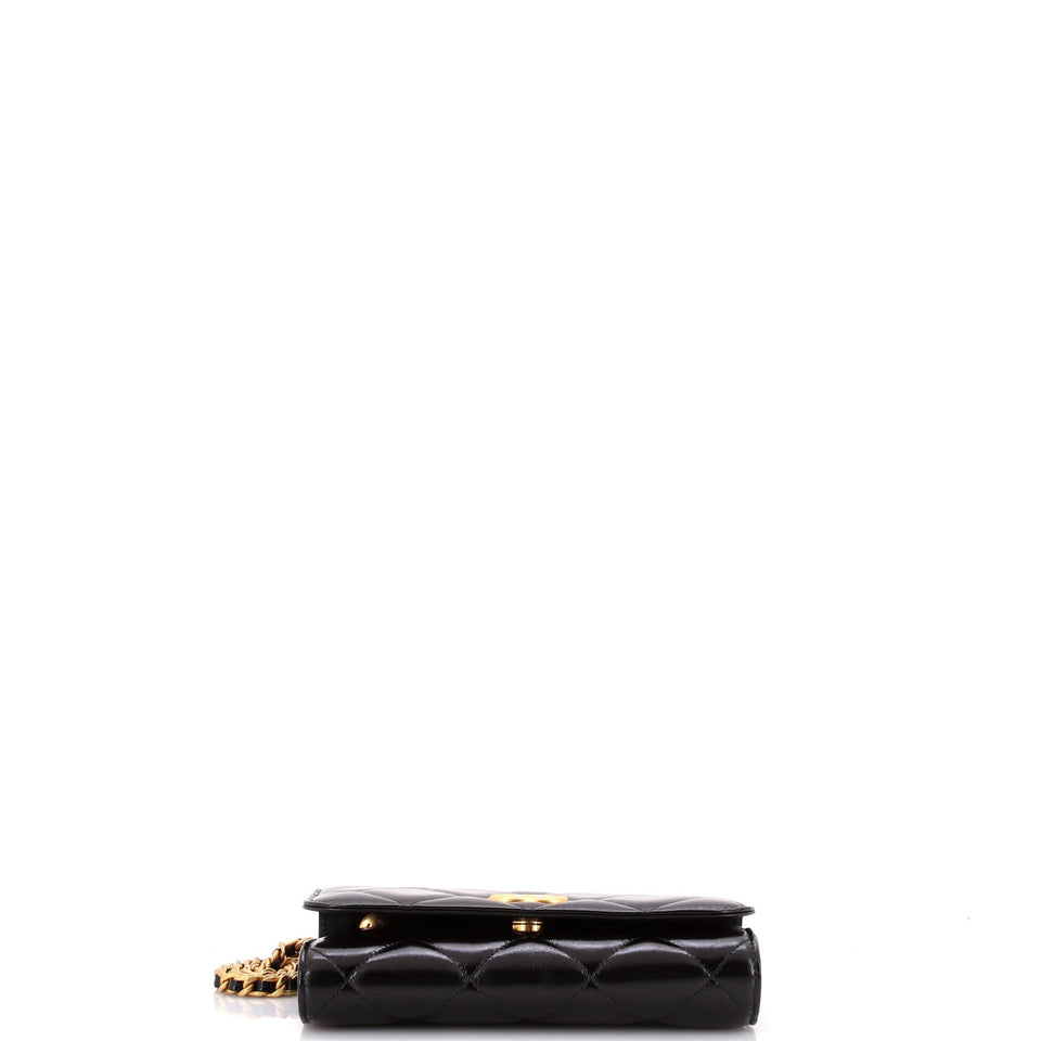Flap Bag Charms Strap Wallet on Chain Quilted Patent