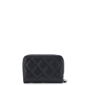 CC Zip Coin Purse Quilted Caviar Small