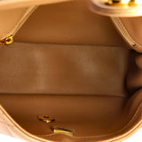 Golden Links Top Handle Flap Bag Quilted Shiny Lambskin Medium