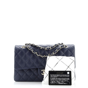 Classic Double Flap Bag Quilted Caviar Medium