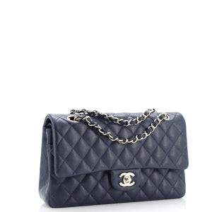 Classic Double Flap Bag Quilted Caviar Medium