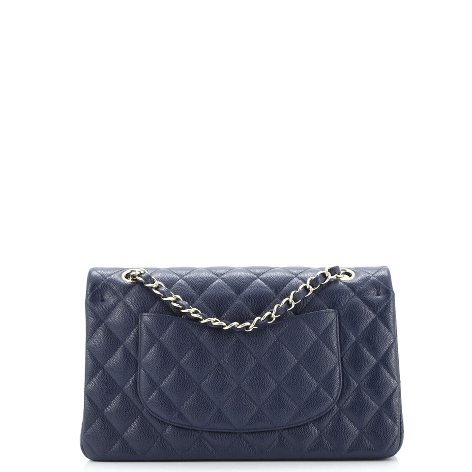 Classic Double Flap Bag Quilted Caviar Medium