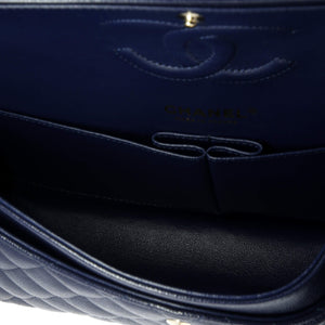 Classic Double Flap Bag Quilted Caviar Medium
