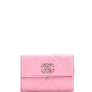 19 Flap Wallet Quilted Lambskin Small