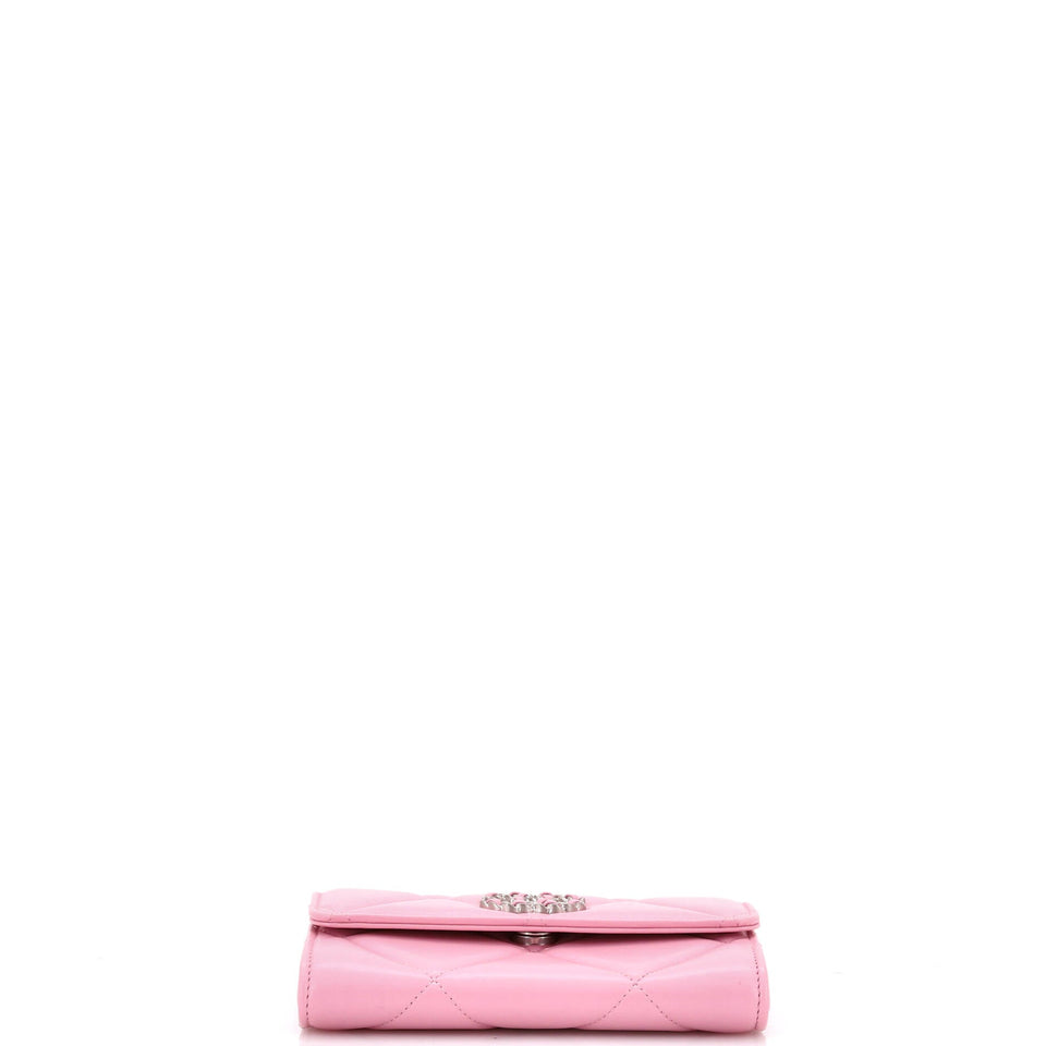 19 Flap Wallet Quilted Lambskin Small