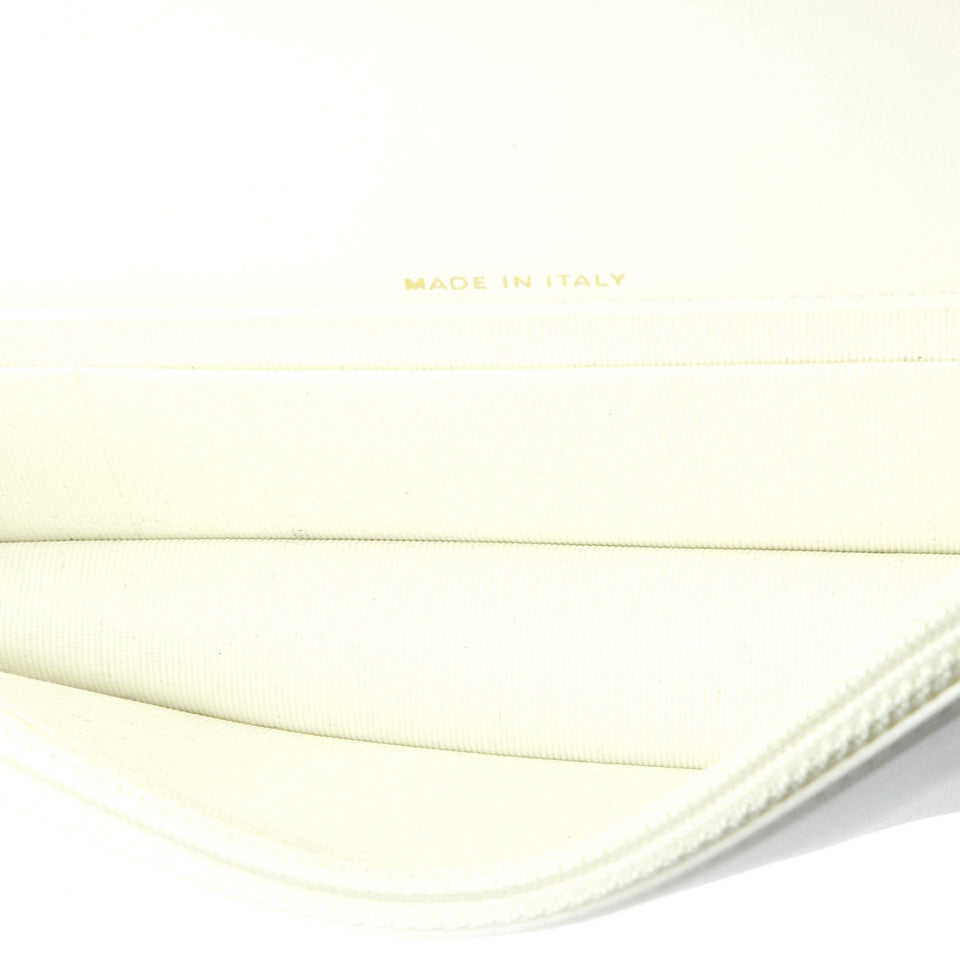 Pocket Twins Clutch with Chain Quilted Caviar