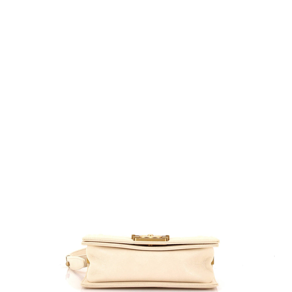 Boy Flap Bag Quilted Caviar Small
