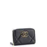 19 Zip Coin Purse Quilted Leather