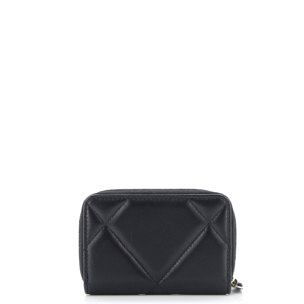 19 Zip Coin Purse Quilted Leather