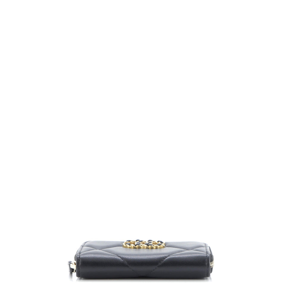19 Zip Coin Purse Quilted Leather