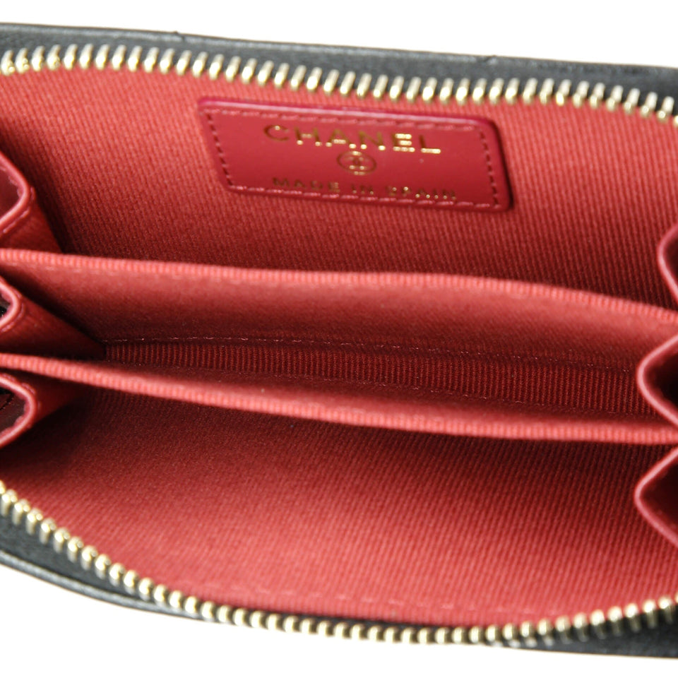 19 Zip Coin Purse Quilted Leather