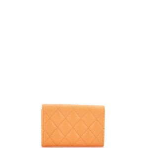 Woven CC Flap Card Case Quilted Cavier