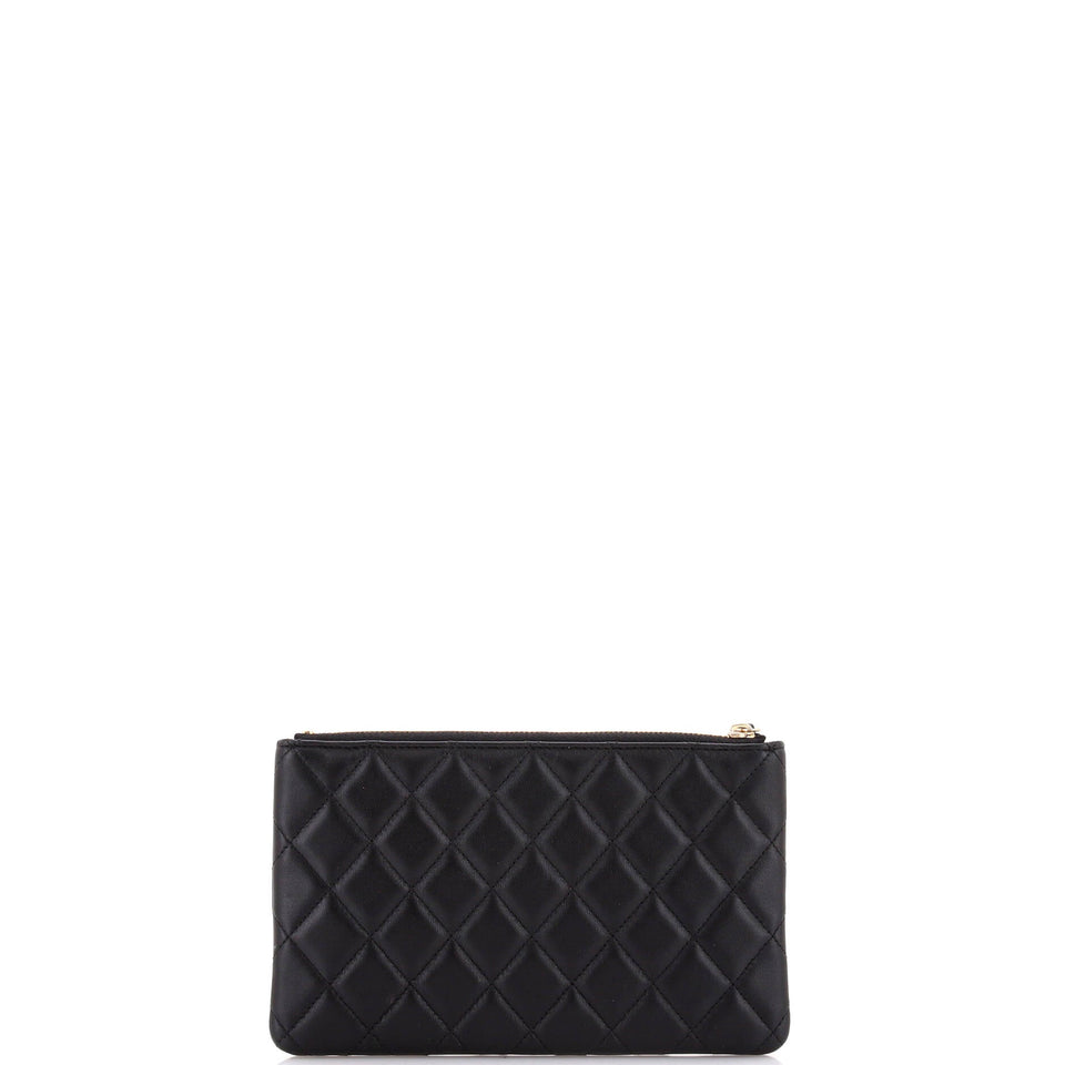 Charms Classic O Case Pouch Quilted Lambskin Small