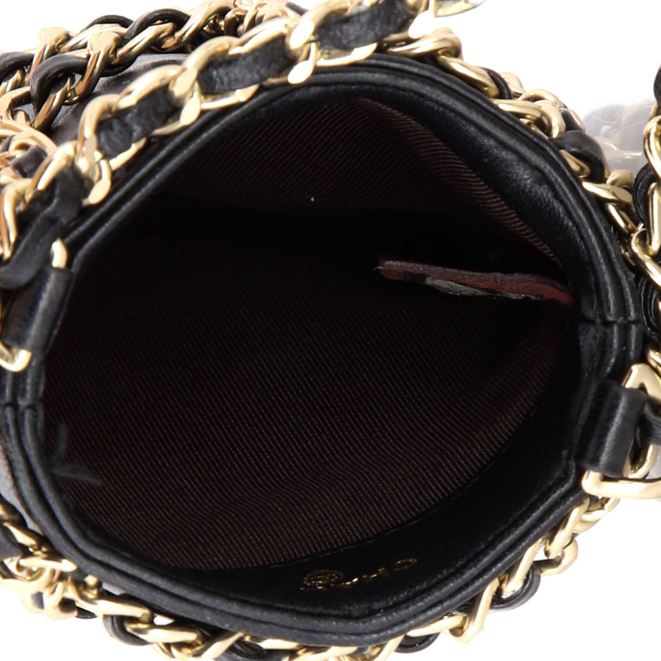 Tech Me Out Clutch With Chain Lambskin