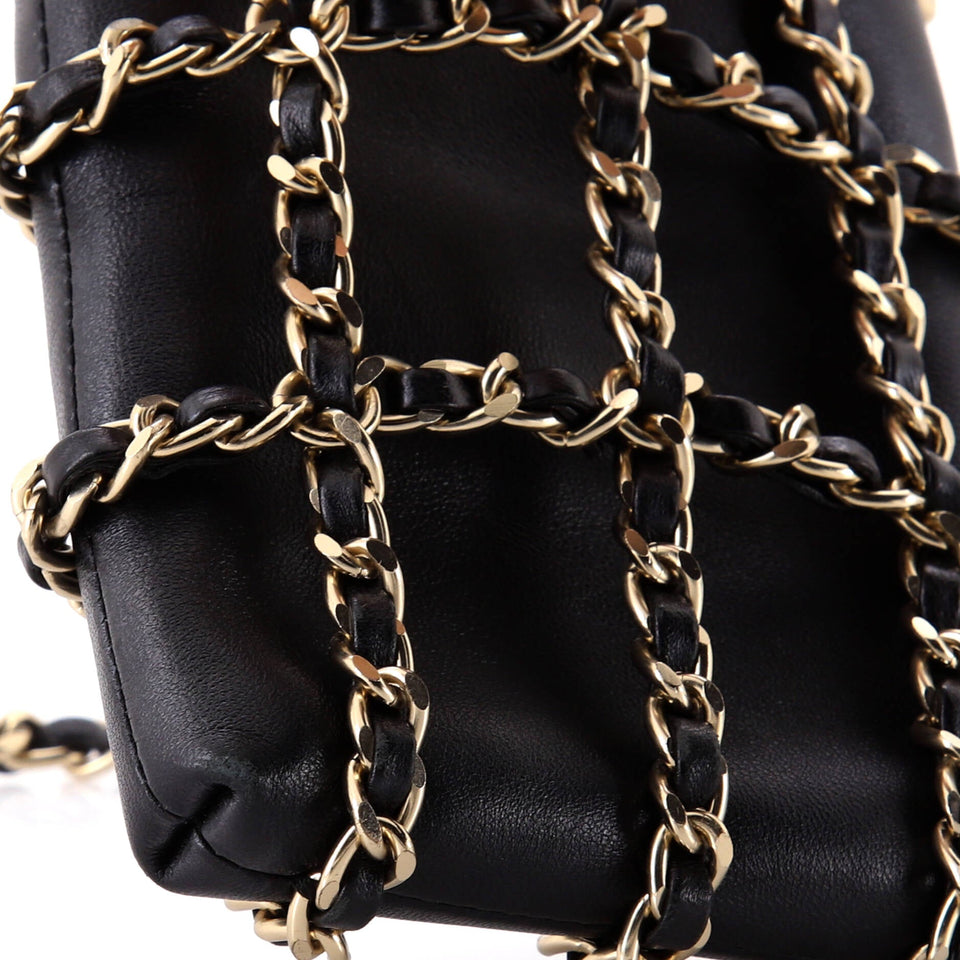 Tech Me Out Clutch With Chain Lambskin