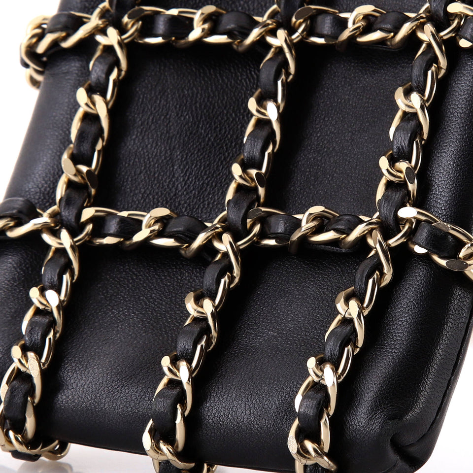 Tech Me Out Clutch With Chain Lambskin