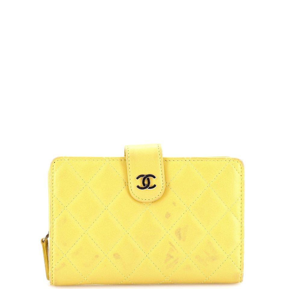 CC French Wallet Quilted Lambskin