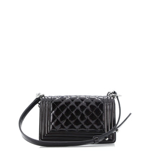 Boy Flap Bag Quilted Patent Small