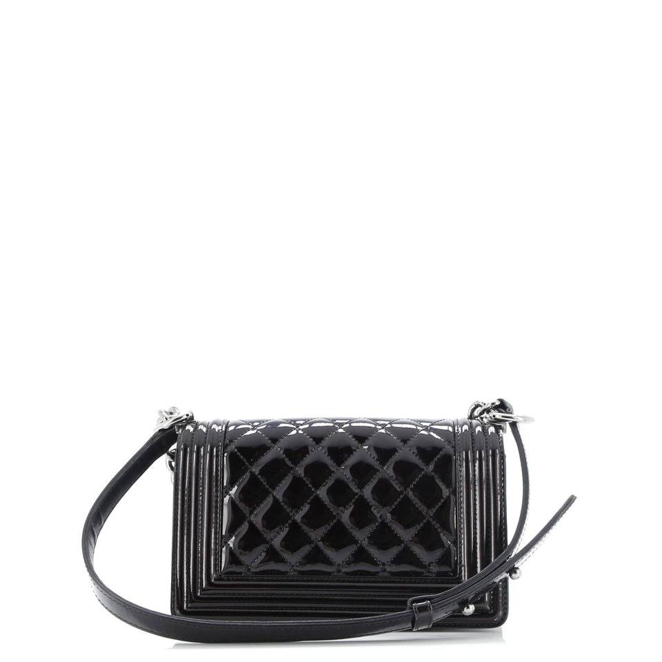 Boy Flap Bag Quilted Patent Small