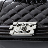 Boy Flap Bag Quilted Patent Small
