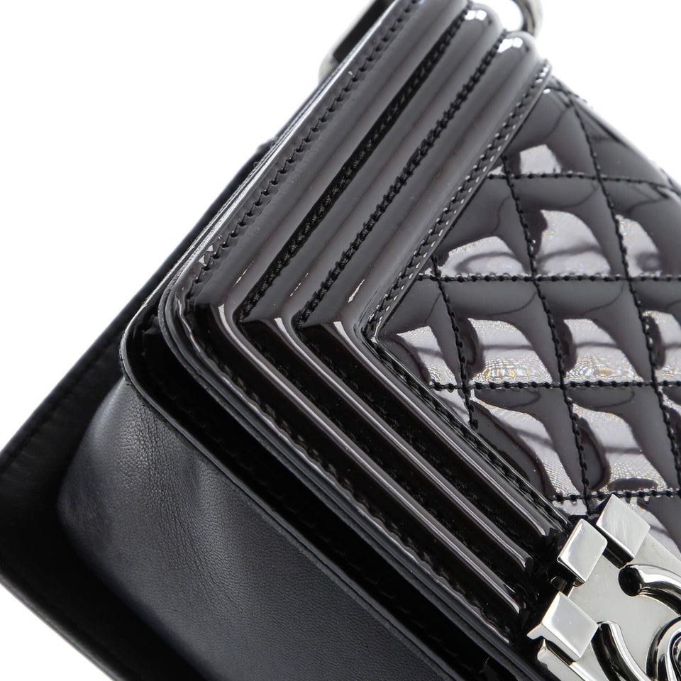 Boy Flap Bag Quilted Patent Small