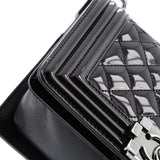 Boy Flap Bag Quilted Patent Small
